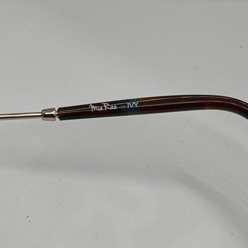 Mia Rae Eyewear Navy & Gold IVY Eyeglasses 52/16/140mm Frame #C278